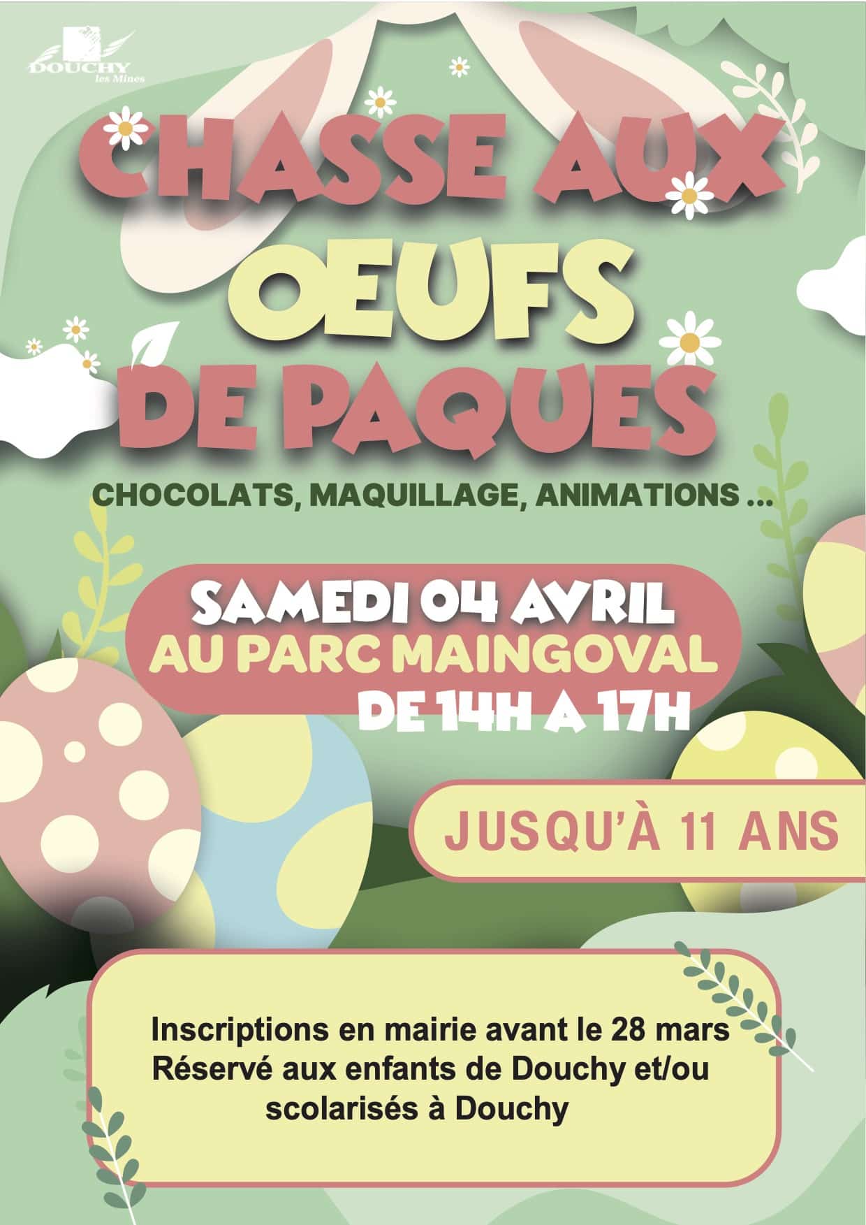 Affiche chasse aux oeufs